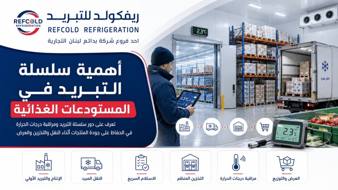 أهمية سلسلة التبريد في المستودعات الغذائية